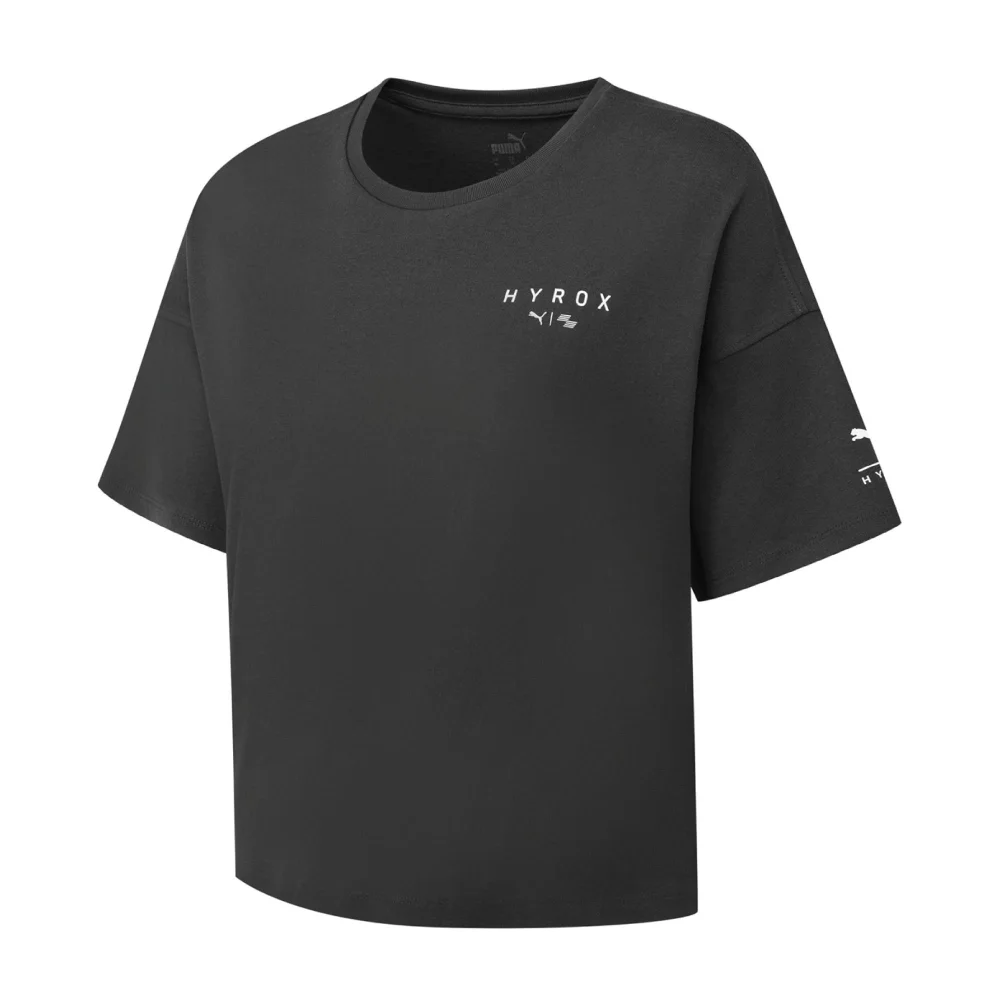 PUMA x Hyrox World Cropped Tee Womens - Dark Grey - S Image 1
