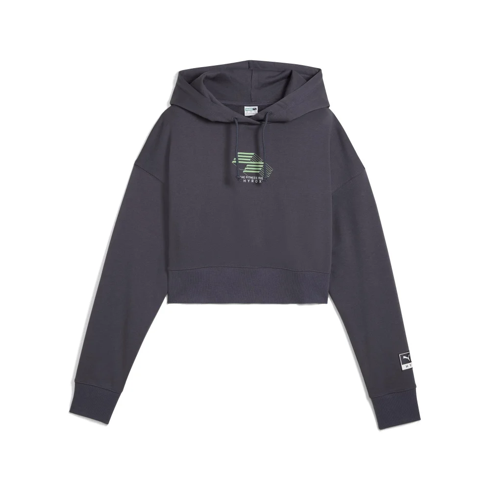 HYROX x PUMA Cropped Hoodie - Grey - S Image 1
