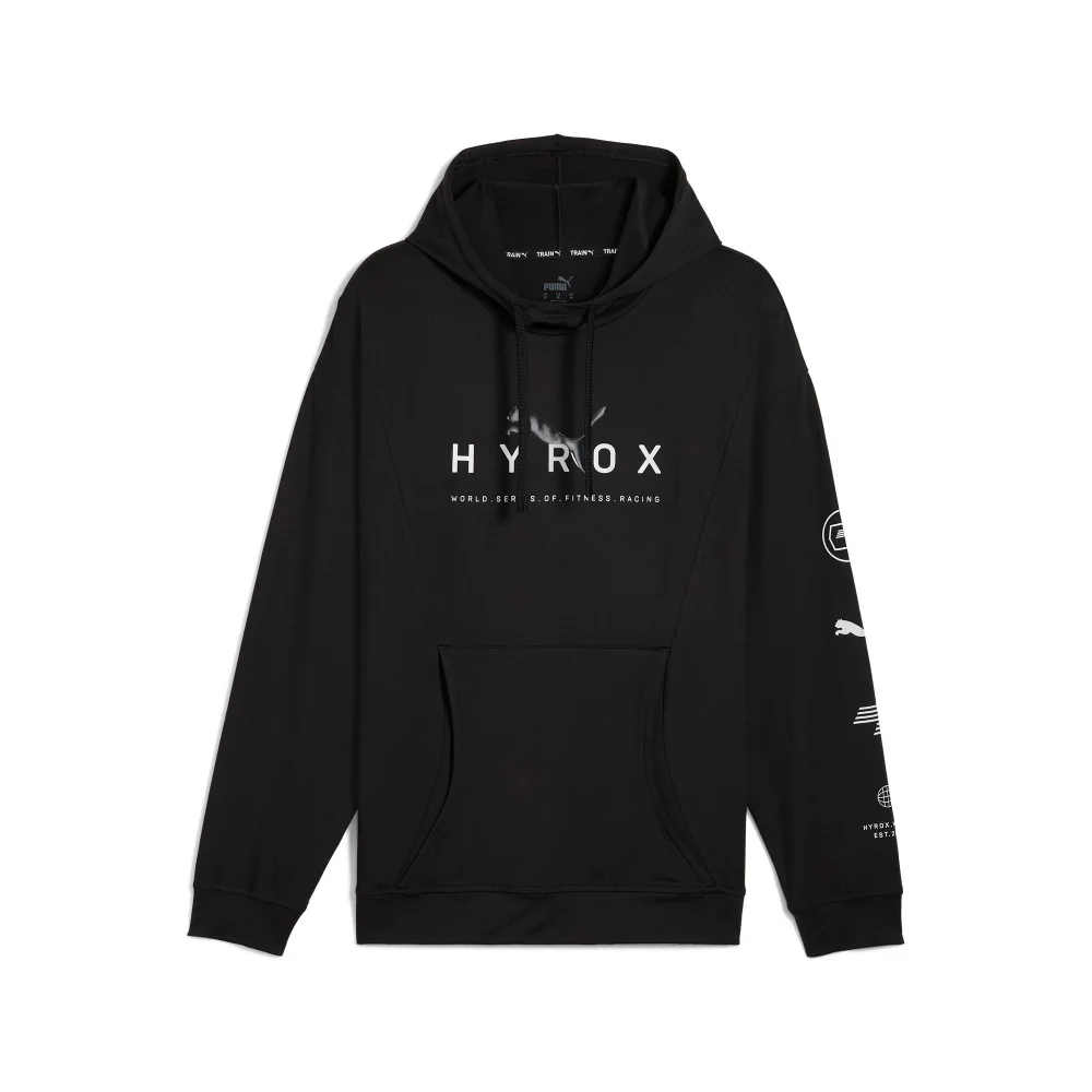 HYROX x PUMA Mens Studio Cloudspun Hoodie - Black - S Image 1