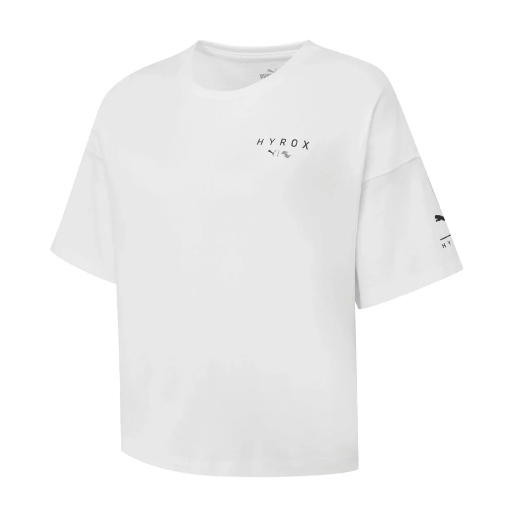 PUMA x Hyrox World Cropped Tee Womens - White - S Image 1