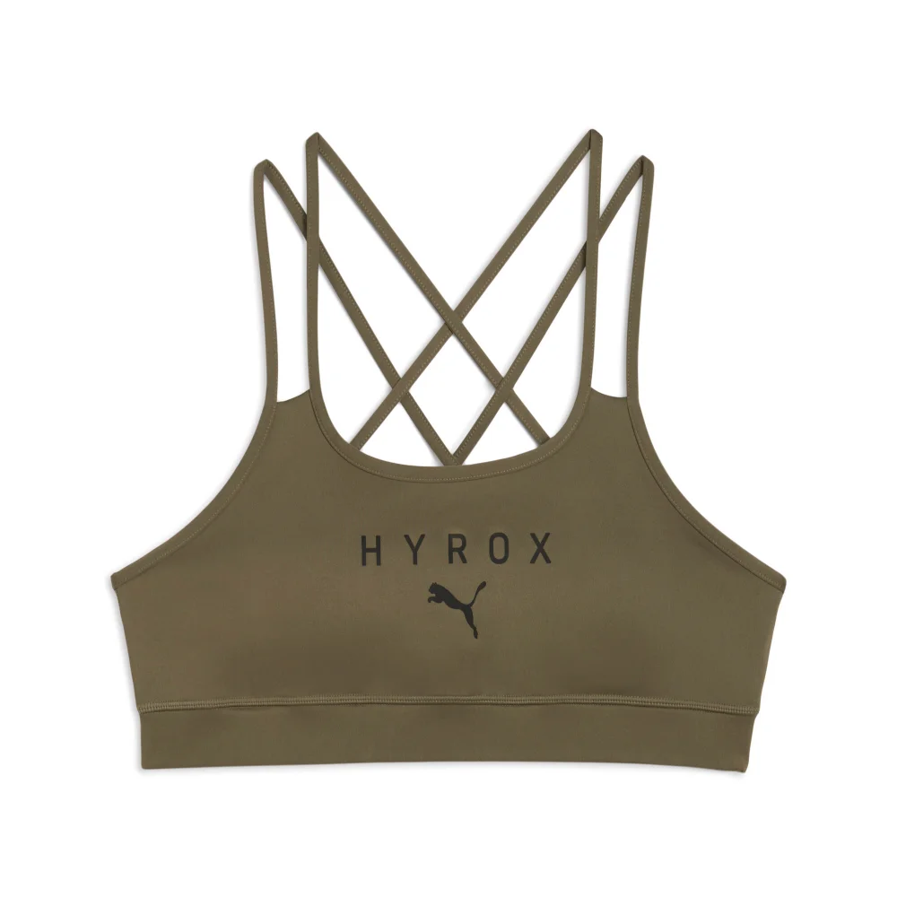 Womens PUMA x HYROX MOVE STRAPPY BRA - Green - S Image 1