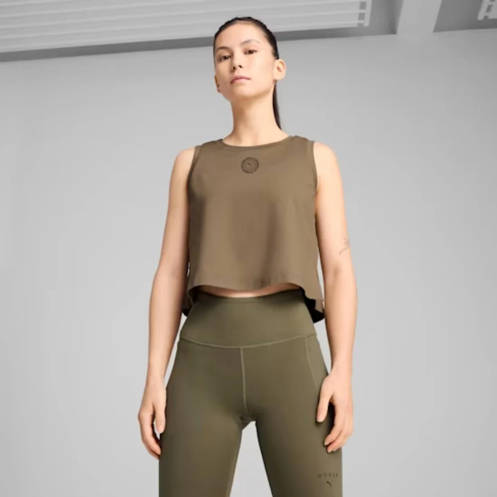 Womens PUMA x HYROX Cloudspun Sleevless - Green - S Image 1