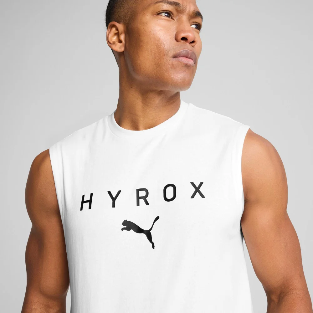 UNISEX PUMA x HYROX CUTOFF TANK - White - M Image 1