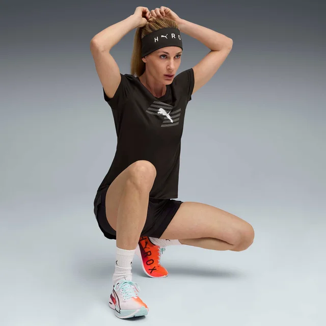 Womens PUMA x HYROX POLY GRAPHIC TEE - Black