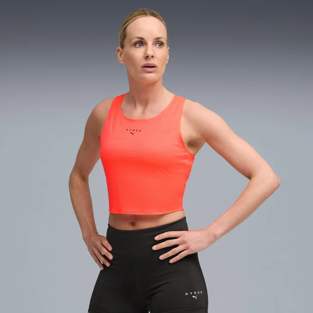 Womens PUMA x HYROX ULTRASPUN CROP TANK - Red