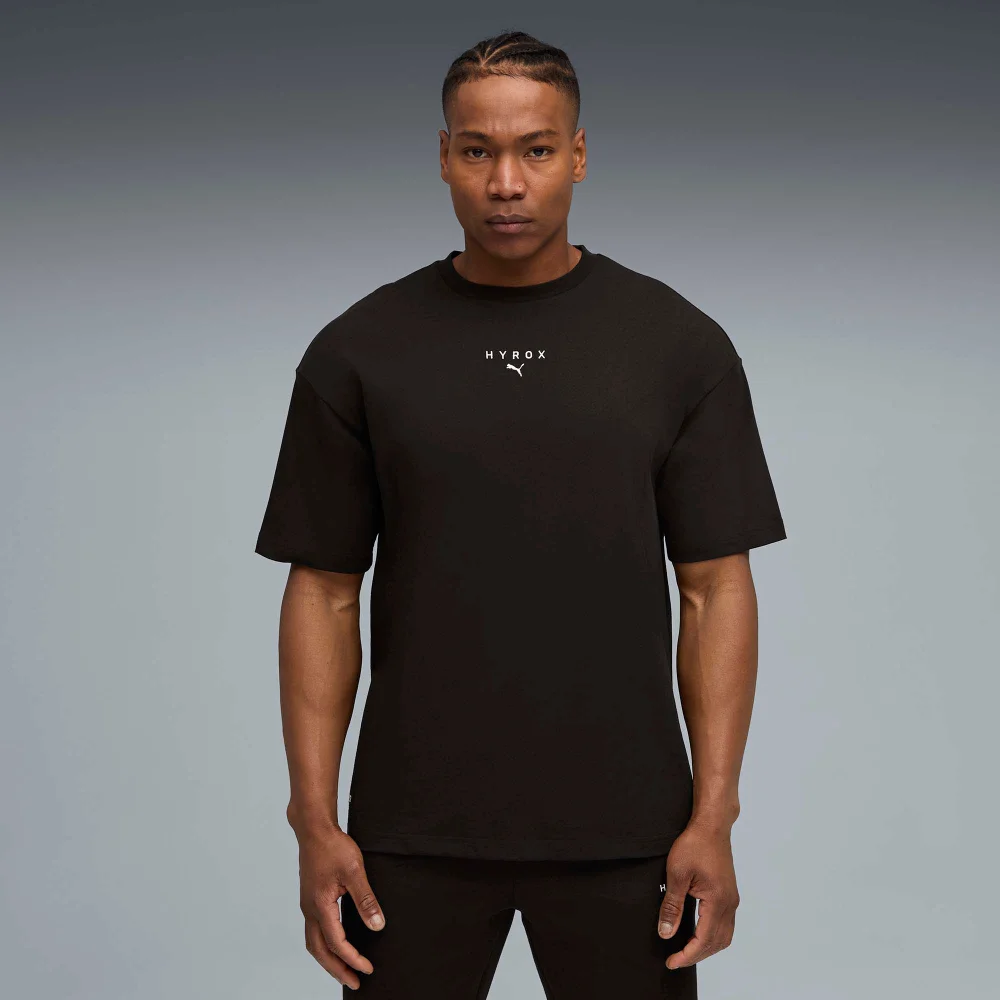 Mens PUMA x HYROX LIFESTYLE TEE - Black - S Image 1