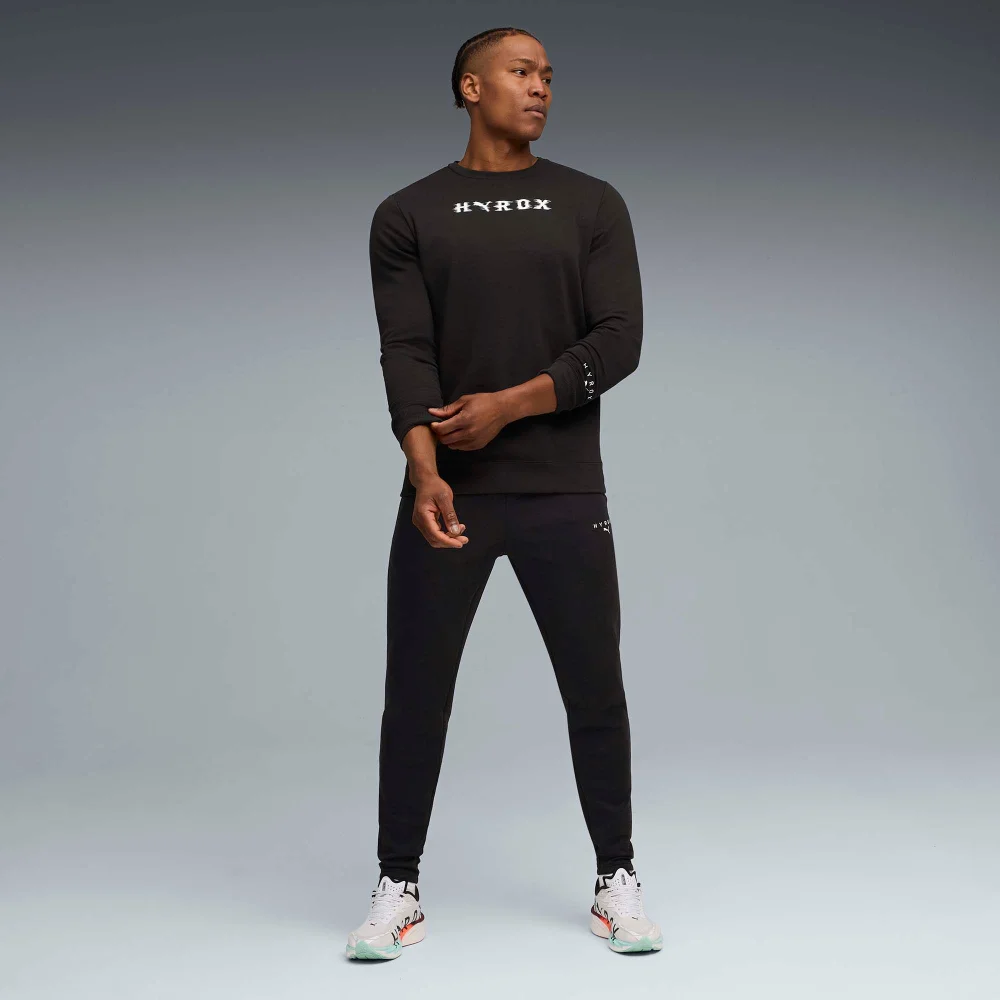 Mens PUMA x HYROX HEAVYWEIGHT CREWNECK - Black - S Image 1