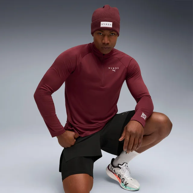 Mens PUMA X HYROX 1/4 ZIP - Red