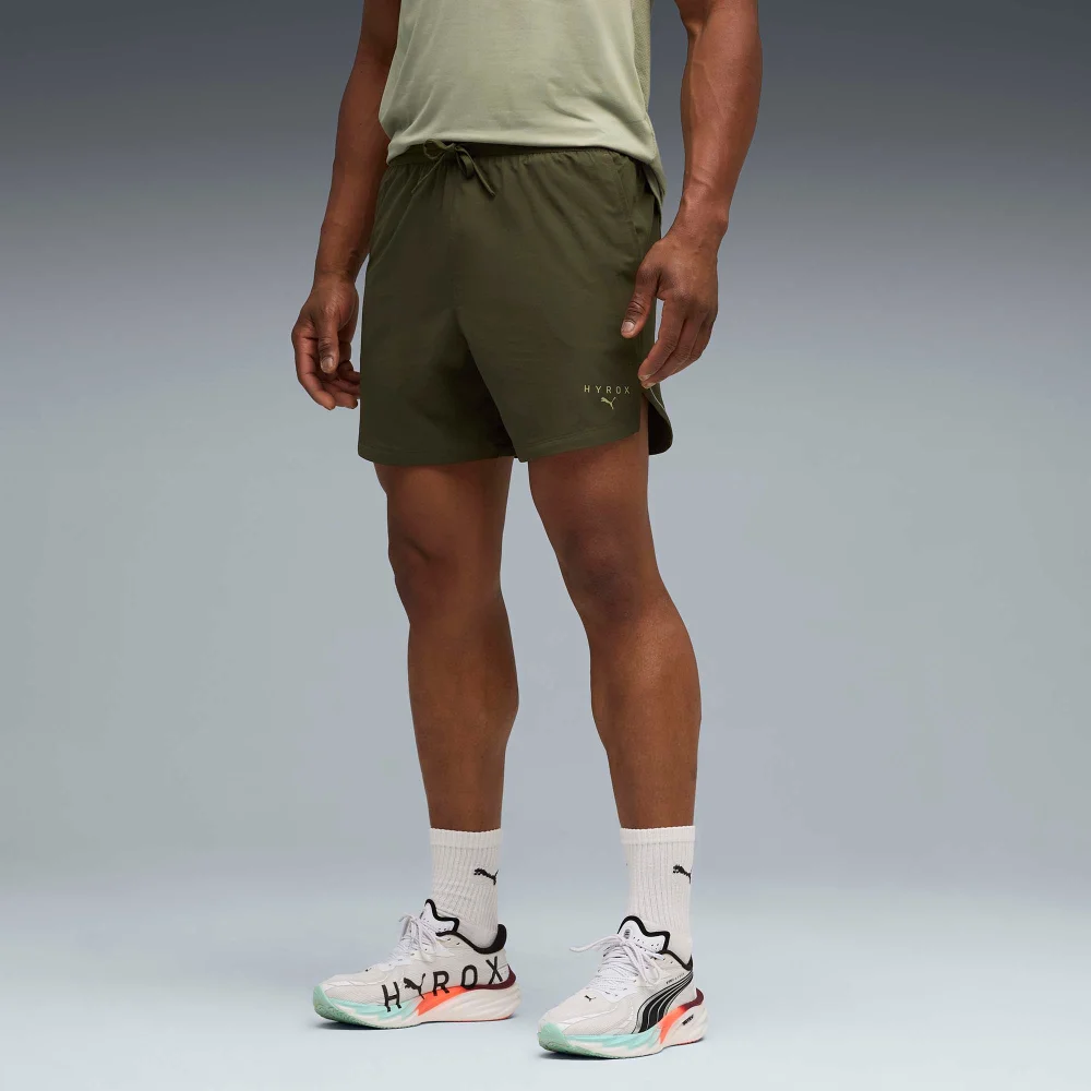 Mens PUMA X HYROX 6' ULTRAWEAVE SHORT - Green - S Image 1