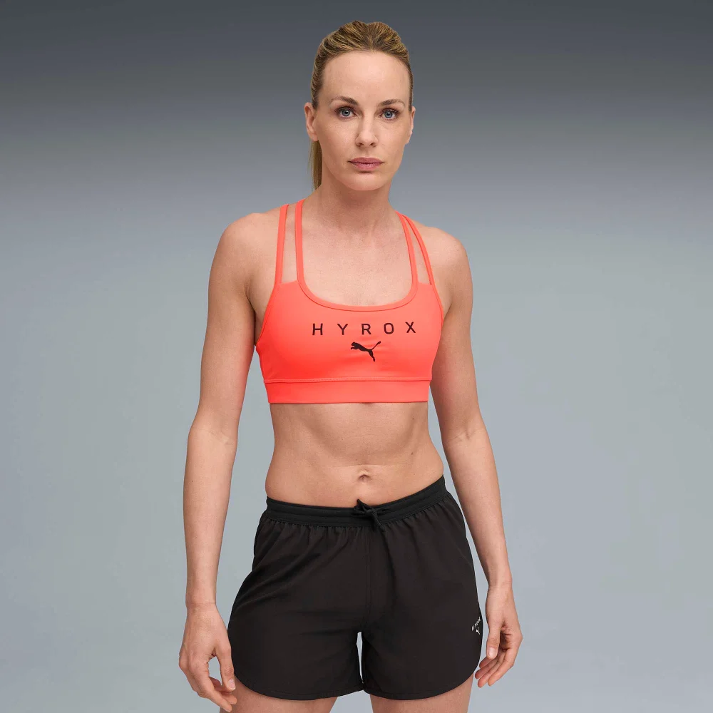 Womens PUMA x HYROX MOVE STRAPPY BRA - Red - L Image 1