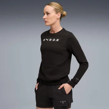 Womens PUMA x HYROX HEAVYWEIGHT CREW - Black