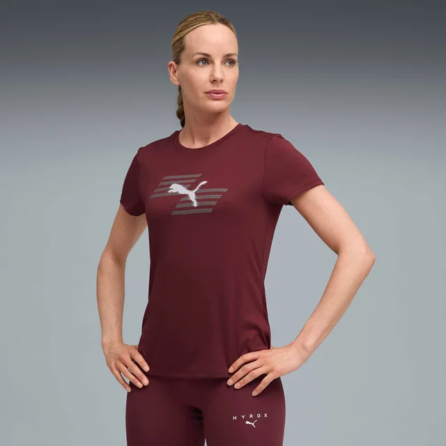 Womens PUMA x HYROX POLY GRAPHIC TEE - Red