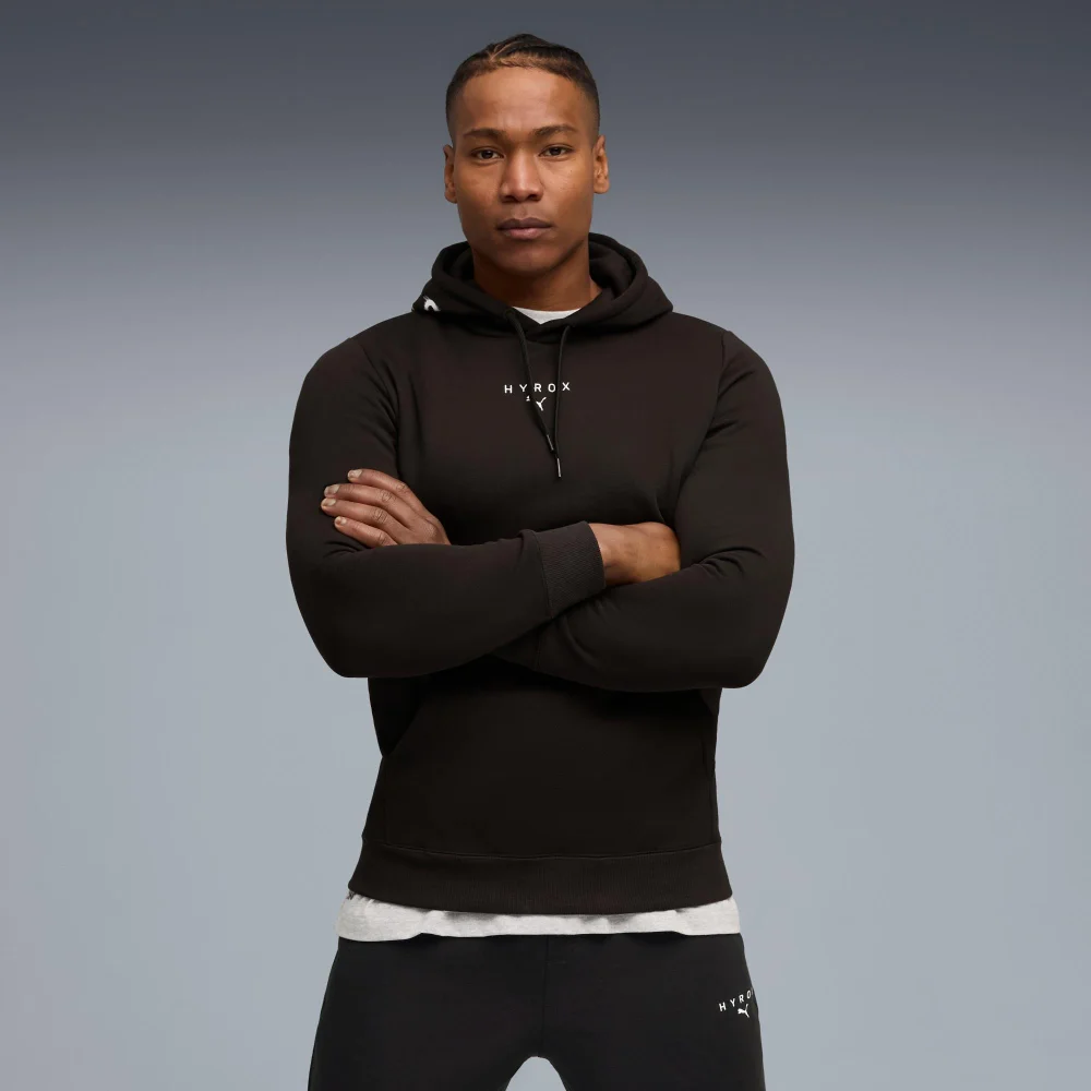 Mens PUMA x HYROX HEAVYWEIGHT HOODIE - Black - S Image 1