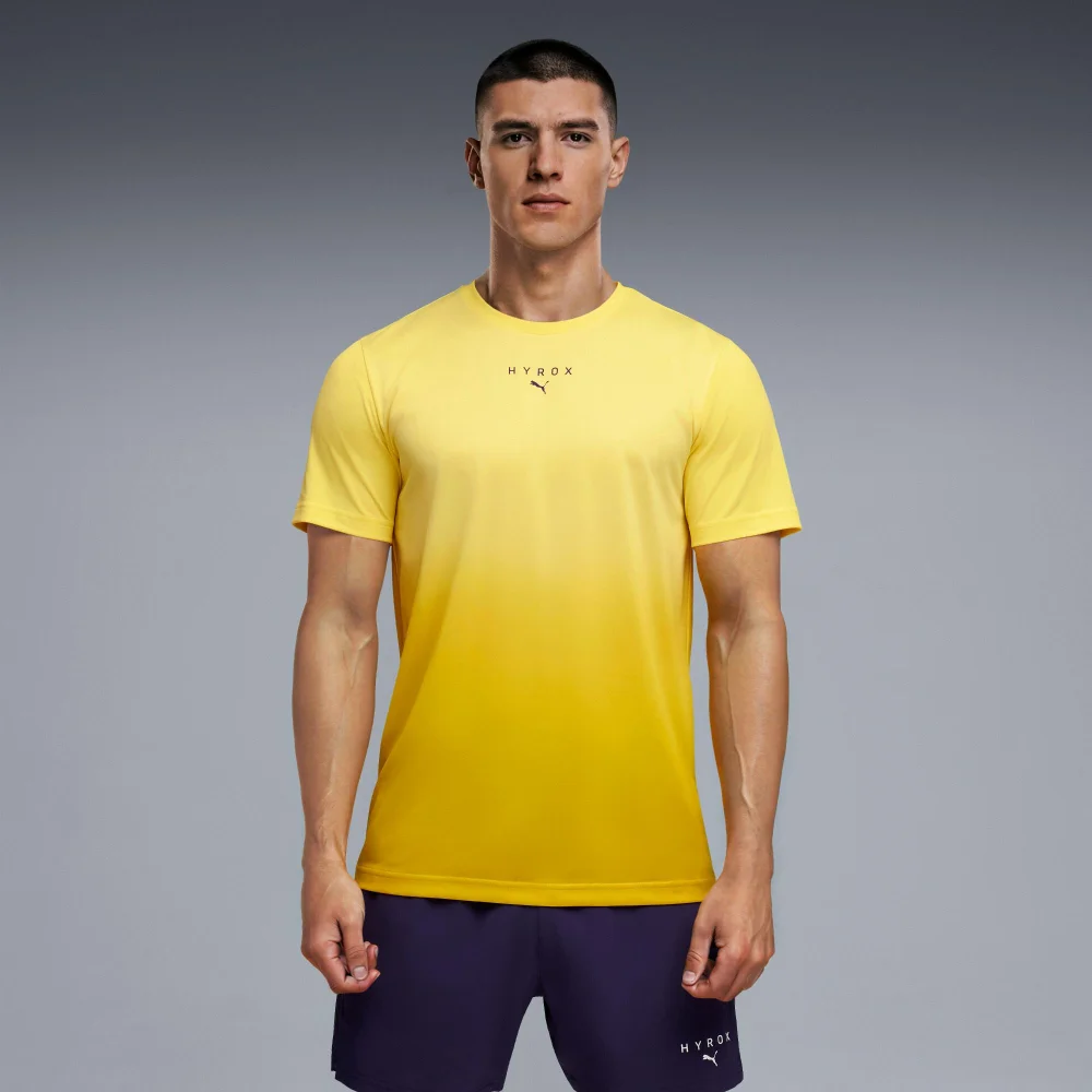 MEN'S POLY GRAPHIC TEE - yellow - M Image 1