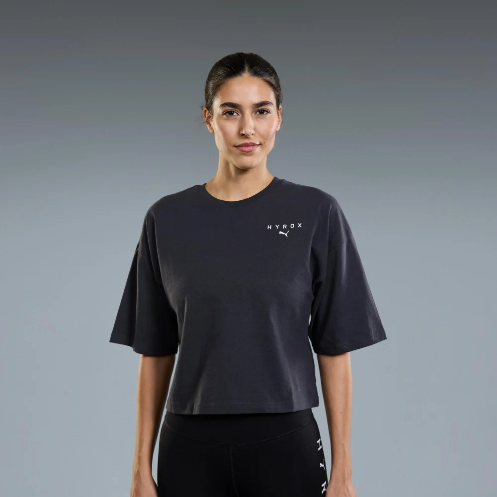WOMEN'S WORLD CROPPED TEE - dark grey - XXL Image 1