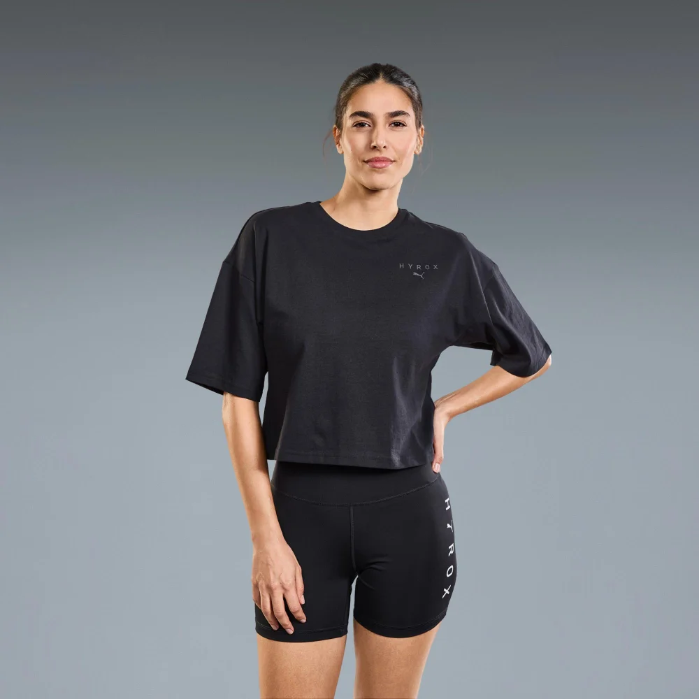 PUMA X HYROX WORLD CROPPED TEE W - black - M Image 1