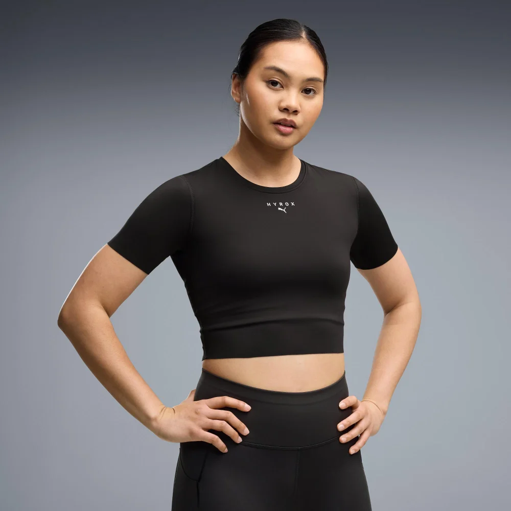 WOMEN'S PWRMODE CROP TEE - black - XXS Image 1