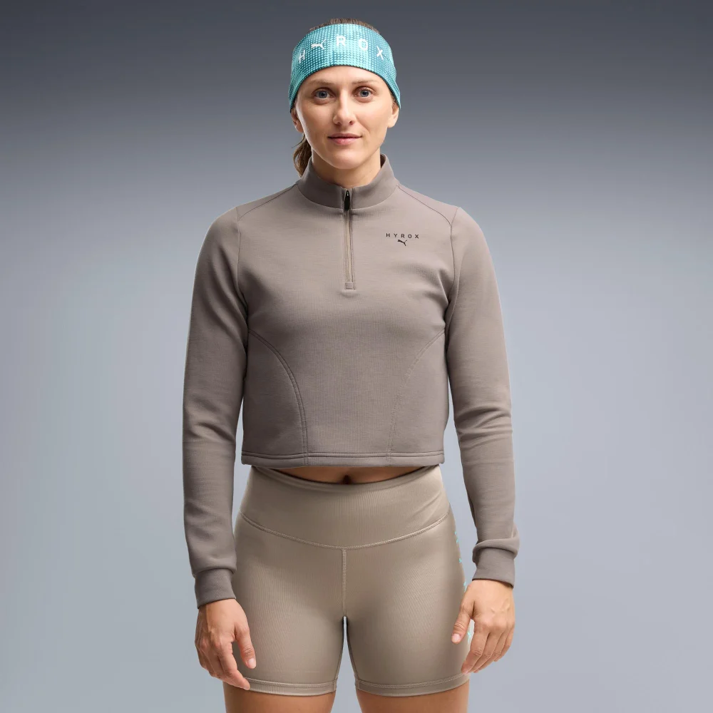 WOMEN'S CLOUDSPUN 1/4 ZIP - grey - S Image 1