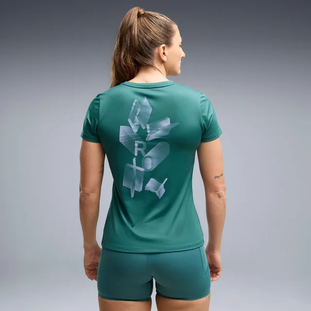 WOMEN'S POLY GRAPHIC TEE - green