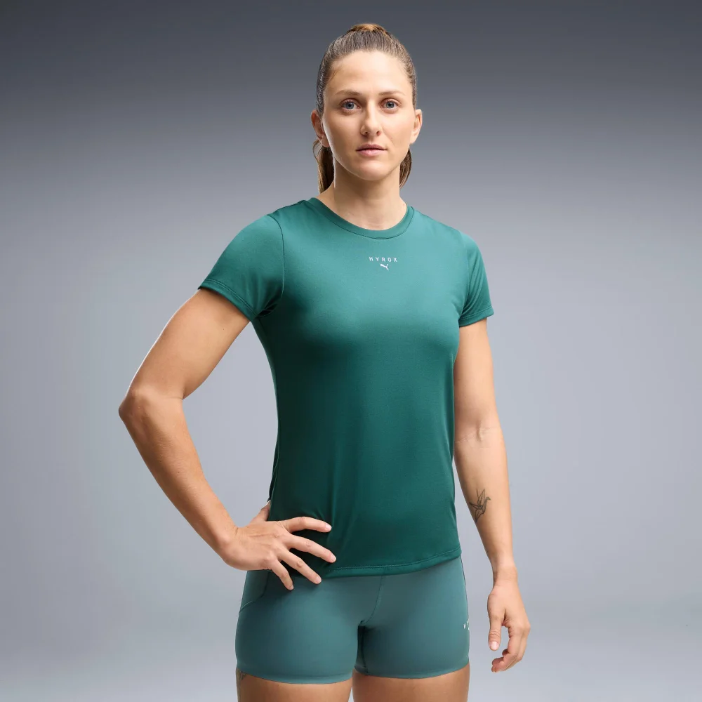 WOMEN'S POLY GRAPHIC TEE - green - S Image 1