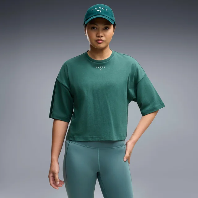 WOMEN'S CROPPED LIFESTYLE TEE - green